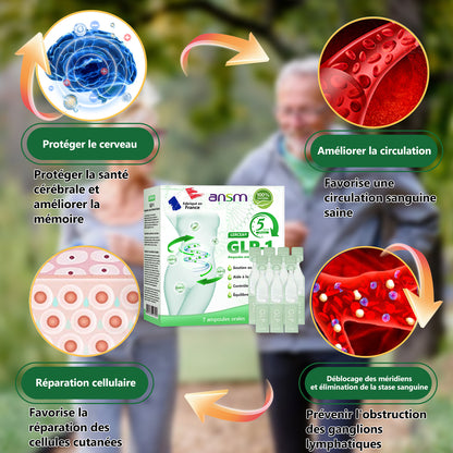 Vente directe en magasin phare recommandée par l'ANSM LERCEA® GLP-1 ampoule buvable équilibre métabolique Obésité, maladies cardiovasculaires, diabète, syndrome d'apnée du sommeil, problèmes articulaires, etc.🔥🔥