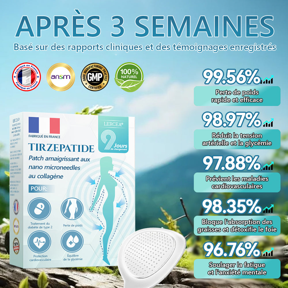 【Dernier jour de promo - 60% de réduction🌐】🌟𝑳𝒆𝒓𝒄𝒆𝒂® 𝐏𝐚𝐭𝐜𝐡 𝐍𝐀𝐍𝐎-𝐌𝐢𝐜𝐫𝐨𝐧𝐞𝐞𝐝𝐥𝐞𝐬 𝐒𝐚𝐧𝐭é & 𝐌𝐢𝐧𝐜𝐞𝐮𝐫（Sans douleur · Libération continue 24h/24 · Perdez 9 kg RAPIDEMENT · Réduction de sucre jusqu’à 90 % ）🌟