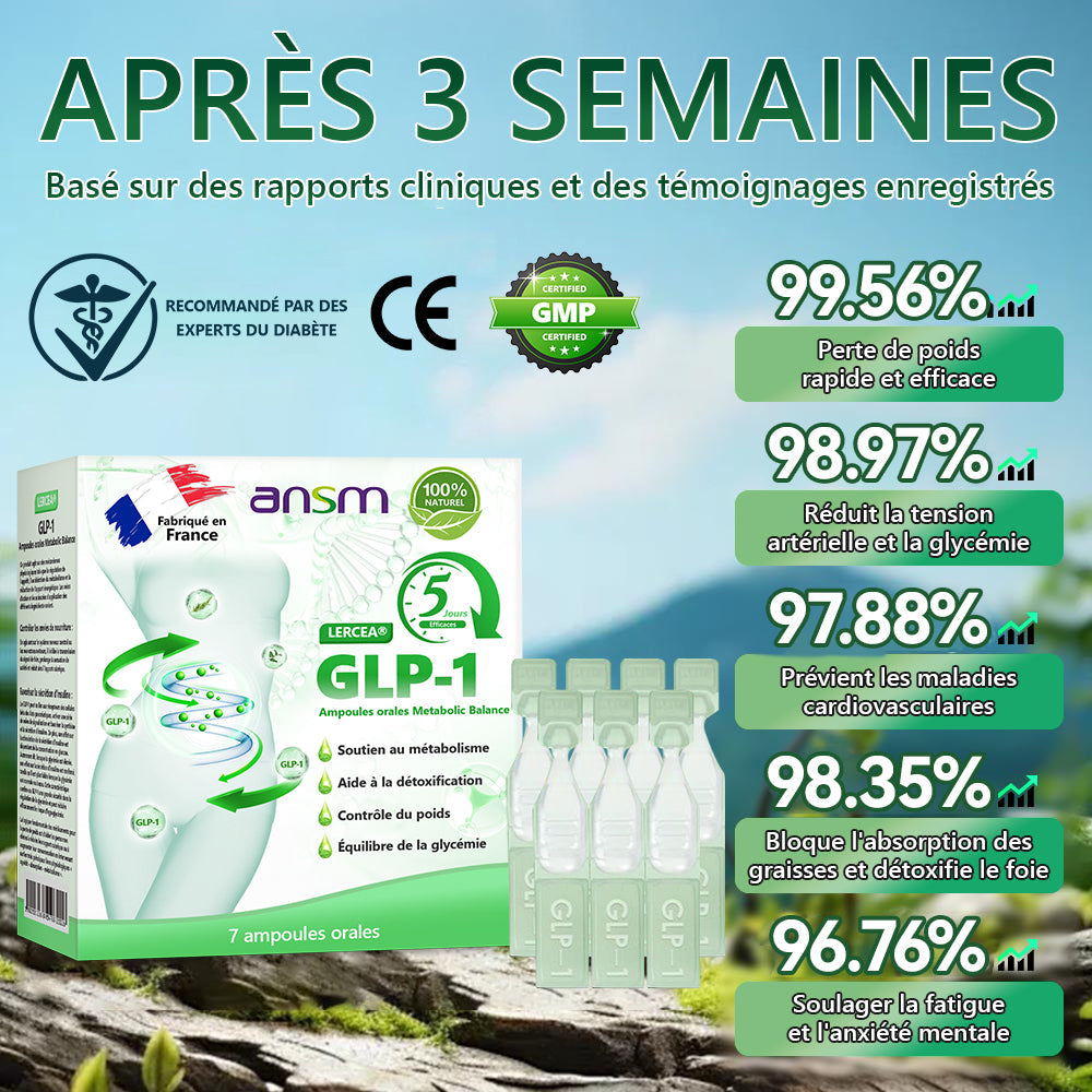 𝑩𝒐𝒖𝒕𝒊𝒒𝒖𝒆 𝑶𝒇𝒇𝒊𝒄𝒊𝒆𝒍𝒍𝒆🏆🏆|𝐋𝐄𝑹𝑪𝐄𝐀® Ampoules Orales Équilibre Métabolique GLP-1 Obésité, maladies cardiovasculaires, diabète, apnée du sommeil, troubles articulaires et autres affections