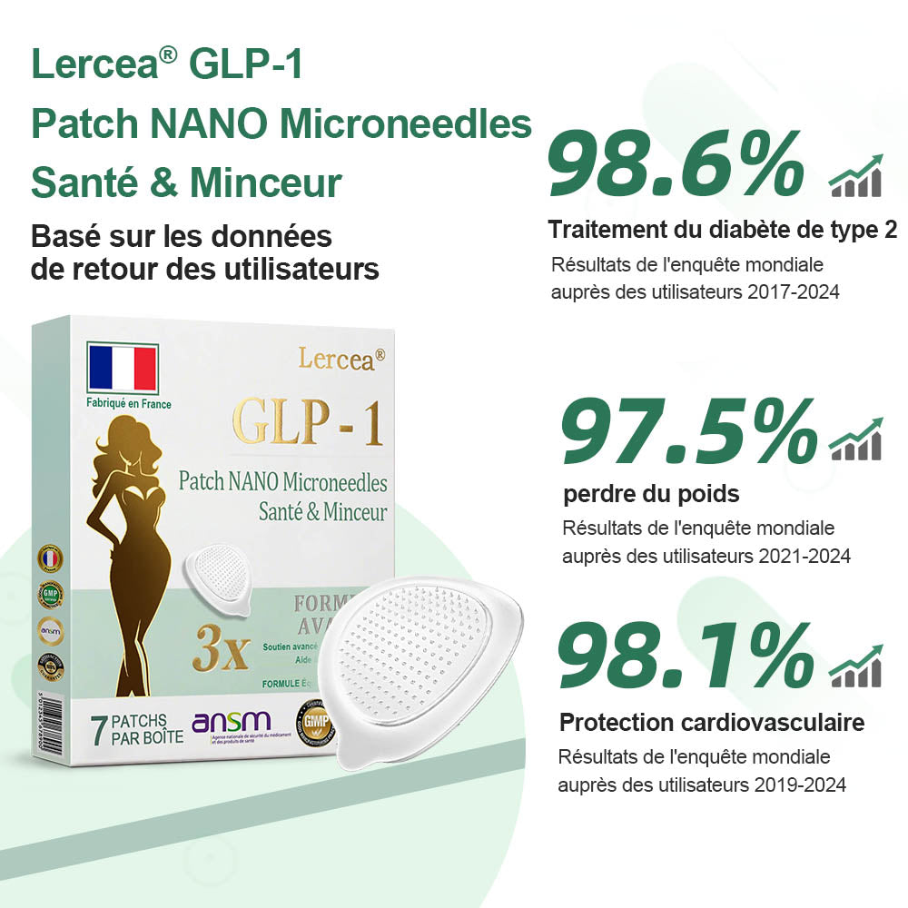 【Dernier jour de promo - 60% de réduction 👑】𝑳𝒆𝒓𝒄𝒆𝒂® 𝐏𝐚𝐭𝐜𝐡 𝐍𝐀𝐍𝐎-𝐌𝐢𝐜𝐫𝐨𝐧𝐞𝐞𝐝𝐥𝐞𝐬 𝐒𝐚𝐧𝐭é & 𝐌𝐢𝐧𝐜𝐞𝐮𝐫（Sans douleur · Libération continue 24h/24 · Perdez 9 kg RAPIDEMENT · Réduction de sucre jusqu’à 90 % ）🎁